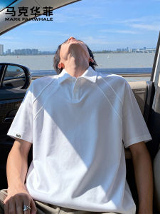 Mark Fairwhale | Casual American Style Brand Pique Polo Collar Short Sleeve T-Shirt Thin Loose