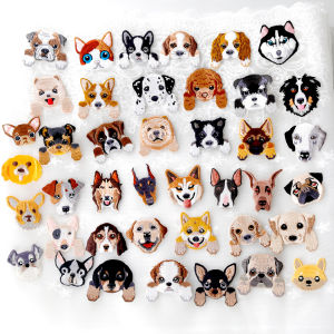 Japanese Style Dogs Dog Embroidery Patch Shirt Pocket Dog Tag Decoration DIY Activity Matching Kids T-shirt Patch