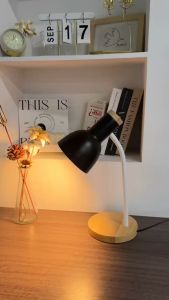 Nordic Modern wooden desk lamp Art Hose Desk Lights base study lamp modern minimalist simple bedside table lamp Led bedroom desk lighting Simple Light Fixtures portable lamps smart portable lighting