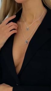IngeSight.Z 2Styles New Exquisite Imitation Pearl Black Acrylic Rhinestone Love Heart Pendant Necklace Women Trend Charm Jewelry