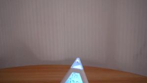1 Pc LED Digital Alarm Clock 7 Color Quiet Pyramid Alarm Clock Battery Powered Night Light Desk Clocks with Music & Snooze Mode