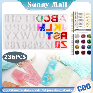236pcs Cetakan Resin Epoksi Bentuk Angka Diy Cetakan Resin Gantungan Kunci Cetakan Resin Pendant Kalung Cetakan Perhiasan