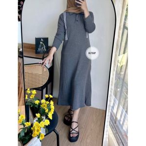 LISTA MIDI DRESS KNIT PANJANG WANITA