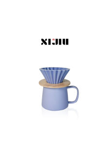 Light Colored Hand-Poured Coffee Cup Set XiJiu Porcelain Tea Set Miniature Mark Cup Small Batch Hand-Milled Coffee
