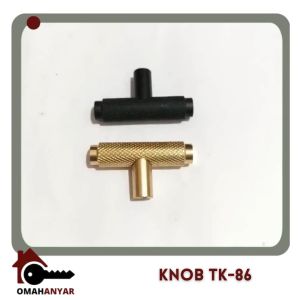 Tarikan Knob Laci Lemari Huben TK - 86 Alumunium Hitam Gold