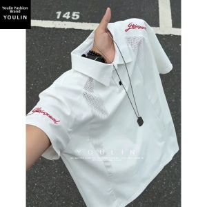 YOULIN | Breathable Straight Shoulder Design Polo Shirt