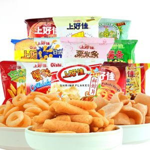 Kids Oishi Potato Chips Fresh Prawn Crackers Prawn Cracker Whole Box Casual Food Bulk Nostalgic Snack Gift Bag