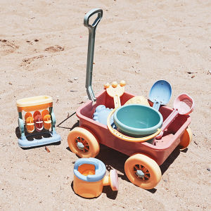 Beach Sand Toy Set for Boys And Girls Small Cart Beach Digging Tool Kit Children Play in the Sand And Water Play Tools