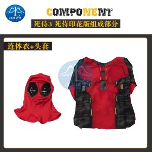 Deadpool Printed Version Tight Onesie Cosplay Costume Marvel Movie Cosplay Clothing Full Body Suit for Men over 14 Years Old