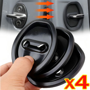 4pcs Universal Car Door Lock Shock Absorbing Cushioning Crash Protection Pad Drop Silicone Doors Locks Latch Cover Accessories