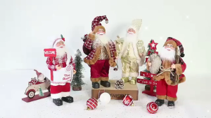12-Inch Large Santa Claus Plush Pendant Christmas Tree Decoration Gift