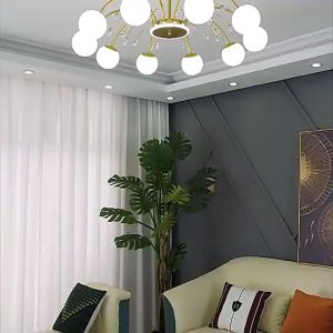 Modern LED Chandelier Lights for Living Room Hanging Ceiling Light Dining Tri Color Pendant Lamp
