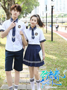 Original Short Sleeve School Uniform Set Summer Style Junior High School Graduation Photo Class Uniform Sailor Suit