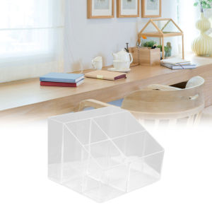 Storage Box Hollow Anti-Slip PP Multi-Grid Pen Stationery Cosmetic Organizer Classroom Things