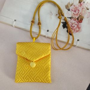 Square Lucky Charm Bag Waterproof Buddha Talisman Personal Safety Amulet Storage Pouch Fashion Jewelry Accessory Organizer