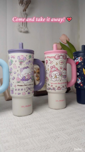 LINBAI Flask 24oz Insulated Tumbler with Straw Stainless Steel Sippy Water Bottle Double Wall Leakproof Vacuum Cup for Kids