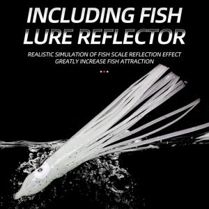 10CM/3.9inch Fluorescent Squid Skirts Octopus Lures Soft Fishing bait Saltwater Trolling Lure Luminous Casting Jig Baits