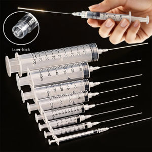 Industrial Glue Syringe Set W/ Metal Tips Precision Plastic Dispenser for Resin Oil Paste 1-100ml