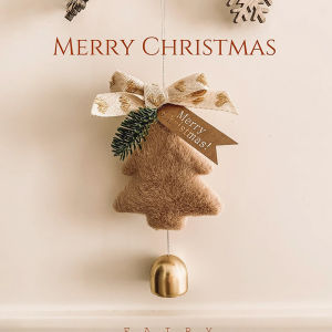 Christmas Decorations Small Pendant Plush Christmas Tree Ornaments Bell Indoor Door Hanging Scene Layout Car Hanging Gift