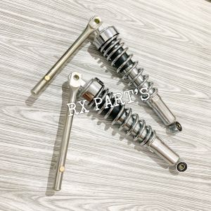 SHOCK SOK SHOK BELAKANG RX KING RX K RXKING CHROME + BEHEL / BEGEL SAMPING LURUS CHROME Barang sesuai dengan yg ada di foto