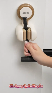 Móc treo chổi chịu lực ECOCO hít chân không đa năng thế hệ mới dễ dàng lắp đặt và tháo rời tái sử dụng thông minh 25075