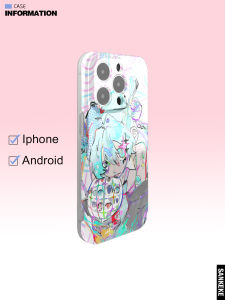 Original Cartoon Initial Sound Phone Case for  16Promax/15/14/13/12/Plus Frosted Glossy Full Edge Protection Dustproof