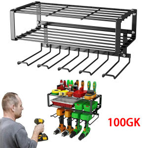 Power Tool Rack Electric Drill Holder Wall Mount Power Tool Organizer Workshop Wrench Tools Screwdriver Power Storage Shelf Home