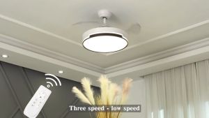 220V Invisible Ceiling Fan Lamps Bedroom Living Room Dining Room Study LED Modern And Minimalist Household Pendant Light