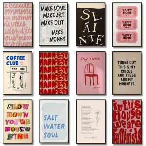 1pc Simple Trendy Text Printing Poster Simple Canvas Wall Decoration Modern Art Home Decoration Living Room Decoration