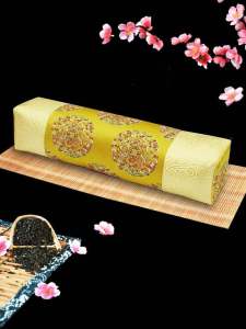 ดรีมบิวตี้หมอนทรงสี่เหลี่ยมผืนผ้าสไตล์จีนดั้งเดิมเปลือกบัควีทซ่อมแซมคอหมอนพิเศษสไตล์วินเทจ ผ้าไหม ผ้า