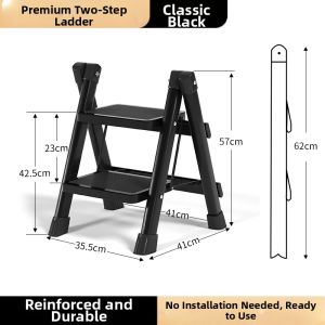 ZUNYI | Compact Extendable Stepladder 2 Steps