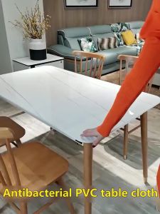 2MM Transparent thickened PVC tablecloth waterproof oilproof and anti-scald table mat 2/4/6/8/10/12seats
