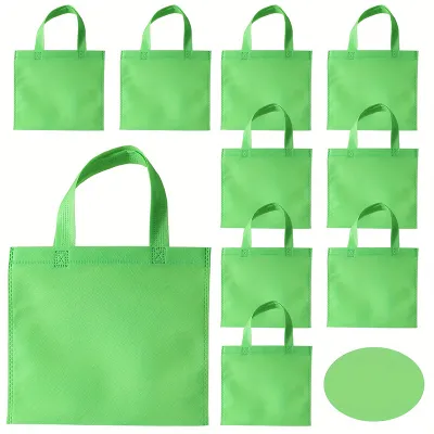 10/20/30pcs Rainbow Non-Woven Tote Reusable Gift Bags Party Favor Bags for Birthday Party Valentine Goodie Bags Shopping Supplie