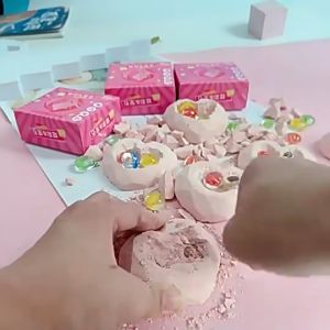 Mainan Gali Batu Fosil Permata Heart Stone Kreatif Anak / Mainan Anak Stone Gipsum bentuk Heart