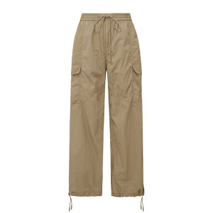 Dzzit Casual Pants Womens Versatile Style Spring Summer Fashion Long Trousers Natural Waist Workwear Nylon Fiber