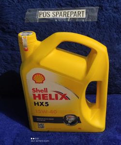 Oli Mesin Mobil Shell Helix HX5 15W-40 (4L) - Oli Shell Helix HX5 Sae 15W-40 Galon 4 Liter Oli Mesin Mobil Promo