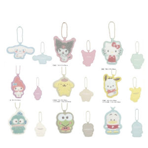 Sanrio | Kawaii Hello Kitty Cinnamoroll My Melody Cute Pendant Towel Embroidered Bag Hanging Couple Keychain Sanrio Gift Toy for Girl