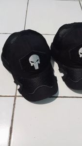 Terbaru Topi coak tactical kombinasi bordir logo tengkorak hitam cod