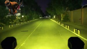 1 Pair LED Bicolor Amber + White Fog Lights 3 Inch 40W Waterproof LED Driving Lights for Motorcycle Trucks
