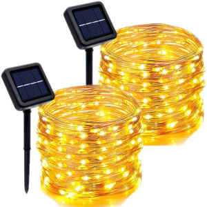 1/2Pcs Outdoor Solar Light String LED Solar Fairy Light with 8 Modes Copper Wire Light for Party Tree Courtyard Decoration