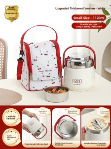 YOULUNMEI | Vacuum Insulated Double Layer Lunch Box