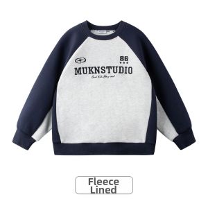 MUCMUKN | Letter Embroidery Fleece Hoodie Long Sleeve