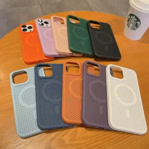 [FN]เคสโทรศัพท์iphone Heat Dissipation Mesh เคสขอบสี  เคสแม่เหล็ก magnetic การกระจายความร้อน เคสไอโฟน11 iPhone 17 16 15 14 13 11 Pro Max plus โปร แม็กซ์ #2