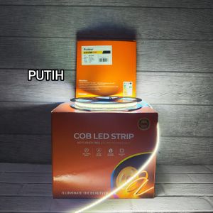 PIOLINE LED STRIP COB DC 12V 252LED / METER IP65 5M 1Roll 5 METER CAHAYA PUTIH / MERAH / BIRU / HIJAU / KUNING WARM WHITE 3000K SUPER TERANG BAGUS KUALITAS TERJAMIN