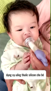 Xi lanh uống thuốc cho bé đầu silicone mềm chống sặc – dụng cụ bón thuốc định lượng kèm cọ rửa & hộp