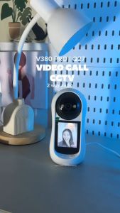 V380 PRO Video Call CCTV Camera 2MP IPS HD Screen Wireless Indoor WIFI Connection Voice Assistant Bidirectional Cry Sound Detection PTZ Control Motion Tracking Night Vision Baby Monitor