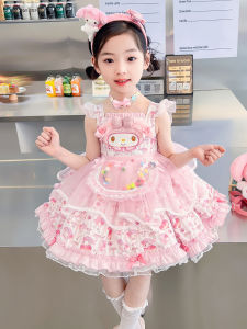 Princess Style Summer Dress for Baby Girls Trendy Strapless Midi Skirt Lovely Lolita Style Clothing Spring Autumn Seasonal