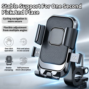 360° Rotatable Motorcycle Bicycle Phone Holder Shockproof Universal Riding Navigation Mobile Phone Mount for Scooter Motorbik
