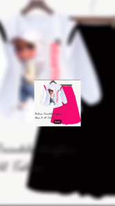 Setelan rok anak perempuan polet kombinasi gadis kacamata cantik 3-12 tahun terbaru 2025