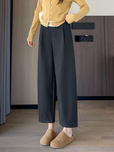 Dark Blue Harlan Pants Womens High Waist Spring Autumn New Loose Dad Pants Casual Wide Leggings Slimming Cabbage Pants